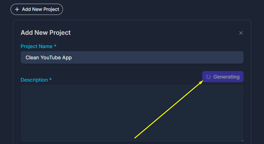 Project Descriptions using AI